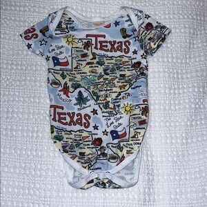 Texas Map Print Kids Bodysuit